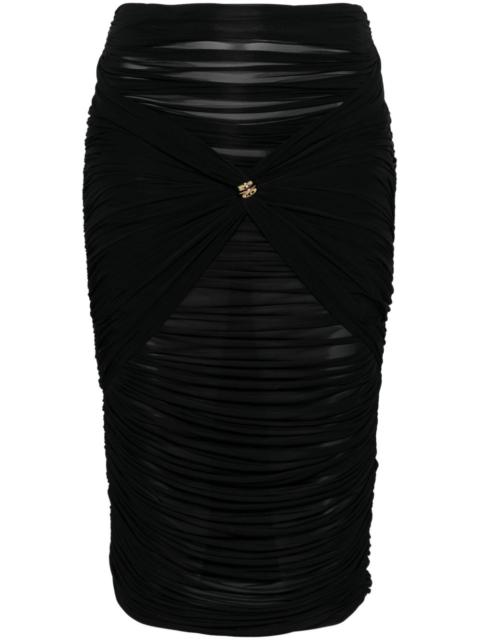 ELISABETTA FRANCHI draped midi skirt