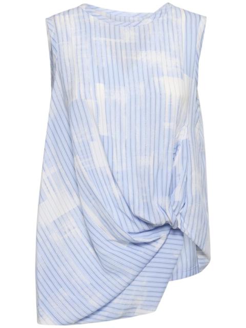 Yohji Yamamoto Sleeveless striped back top