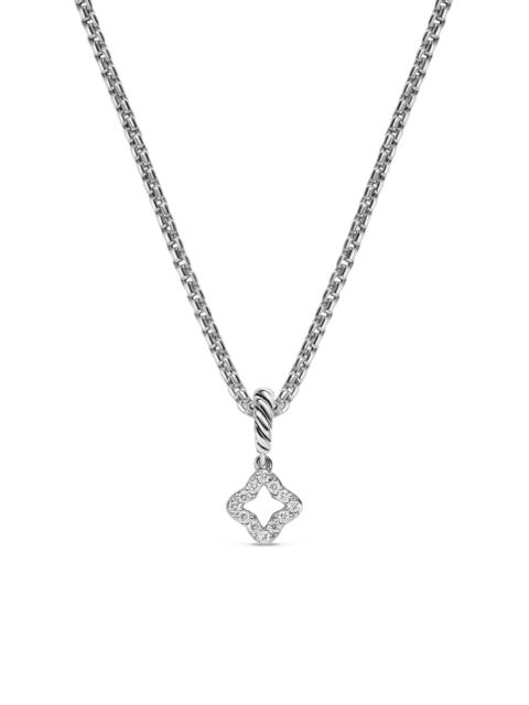 DAVID YURMAN Women's Micro Pavé Quatrefoil Amulet in Sterling Silver with Diamonds, 7.4MM - Diamond