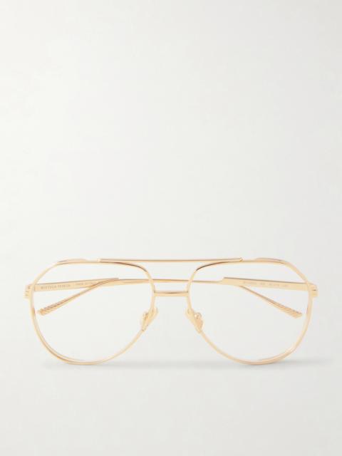 Bottega Veneta Aviator-frame Metal Sunglasses