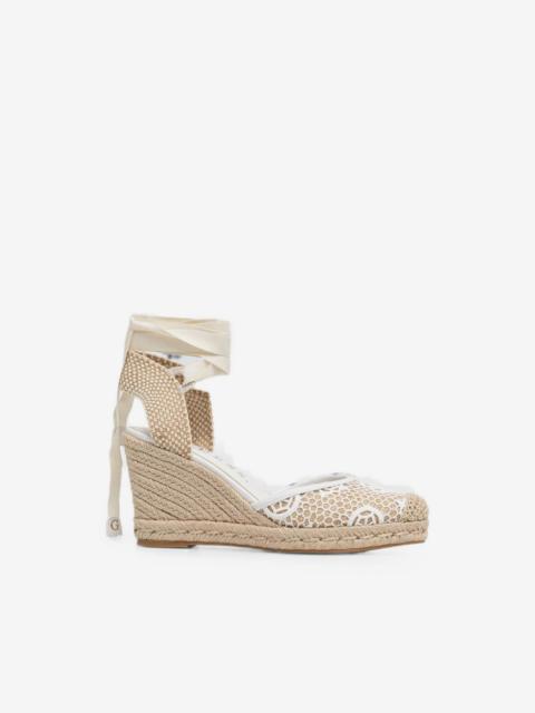 GUESS USA Cheyin crochet-knit wedge espadrilles