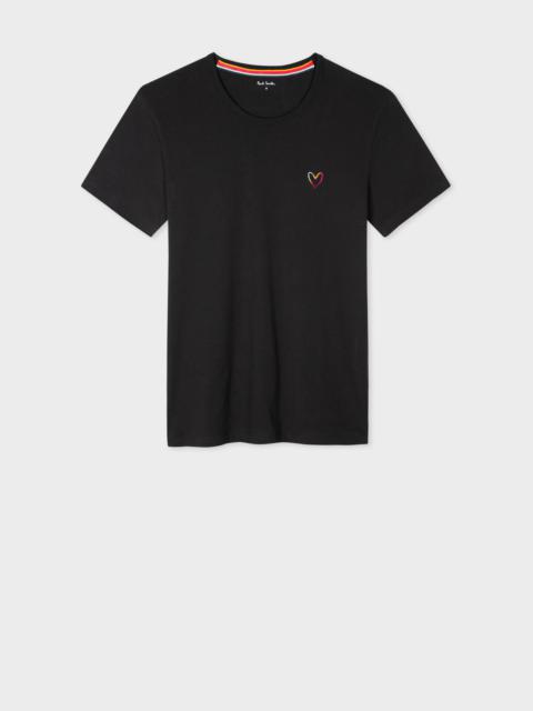 Paul Smith Lounge Embroidered 'Swirl' Heart T-Shirt