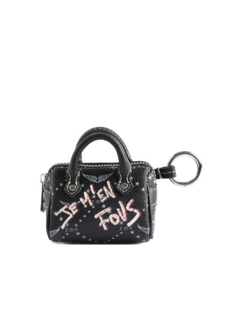 Zadig & Voltaire logo-print bag-shap keyring