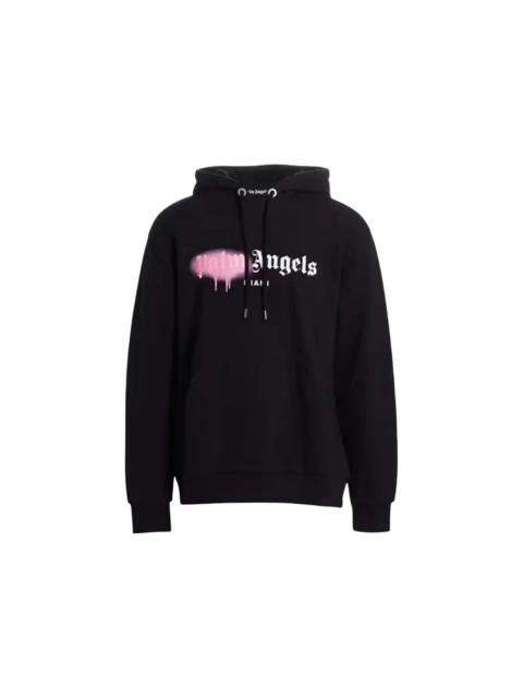 Palm Angels Palm Angels Miami Sprayed Logo Hoodie Black Pink