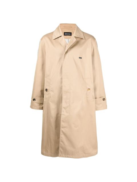 single-breasted panelled coat