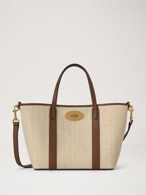 Mulberry Mini Bayswater Tote Ecru & Bright Oak Raffia & Leather Trim