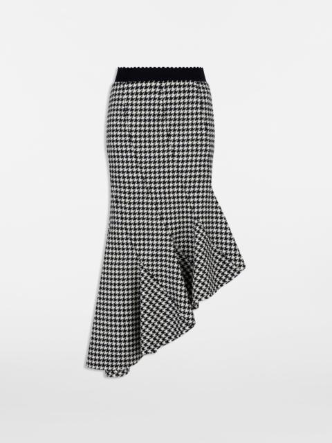 THE ATTICO WHITE AND BLACK MIDI SKIRT