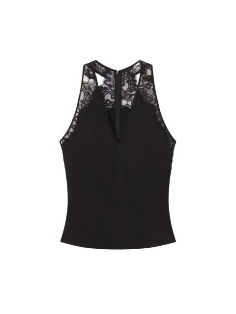 A.L.C. Wes Satin and Lace Top