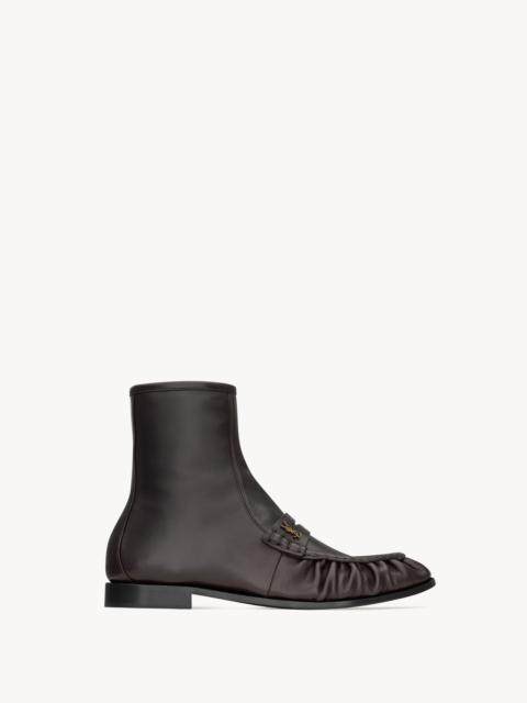 SAINT LAURENT LE LOAFER BOOTS IN SMOOTH LEATHER