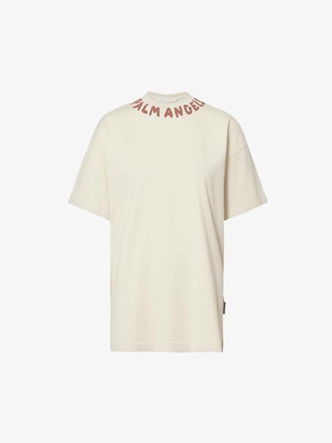 Palm Angels Seasonal brand-typography cotton-jersey T-shirt