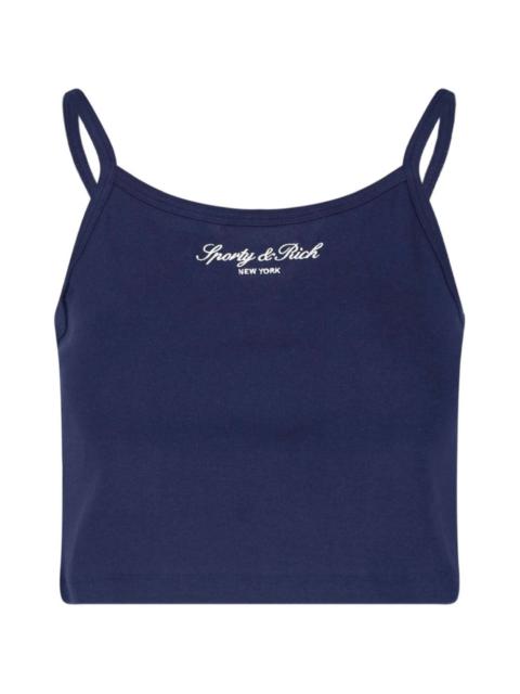 Sporty & Rich logo-print cropped camisole