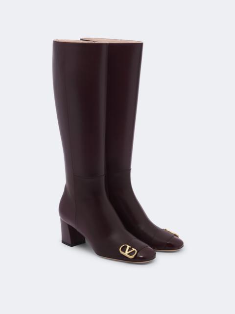 Valentino Veeside VLogo leather knee-high boots