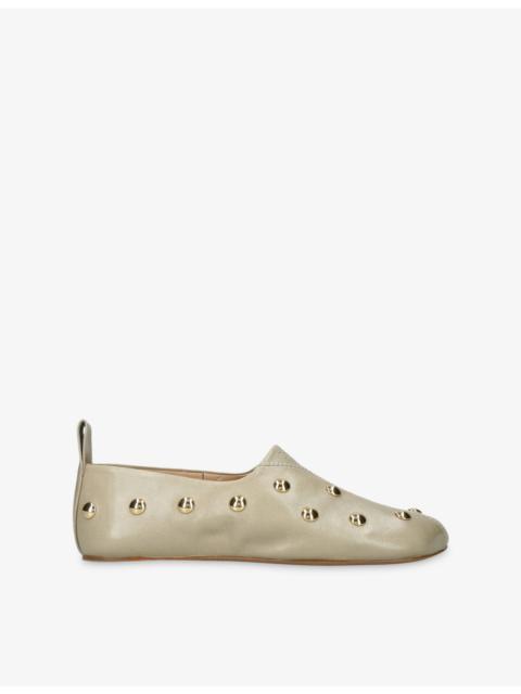 Chloé Rita Stud Leather Flats