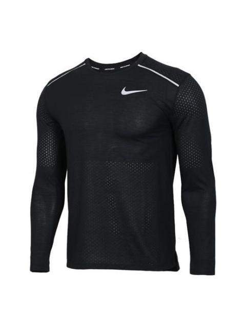 Nike Nike RISE 365 Breathable Mesh Long Sleeves Running Black AQ9924-010