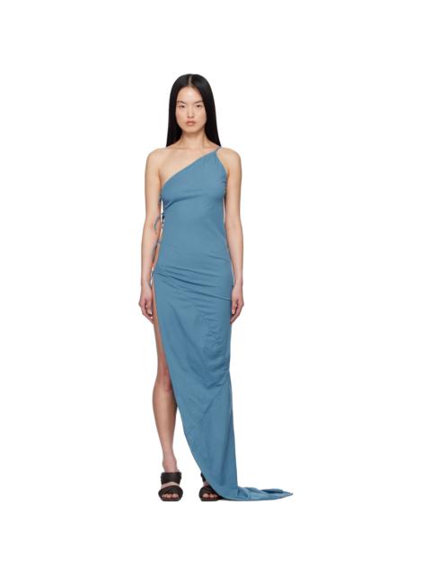 Rick Owens DRKSHDW Blue Hollywood Taco Maxi Dress