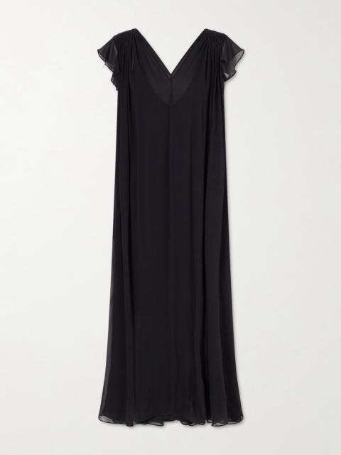 ERES Midnight Concert Shirred Muslin Maxi Dress