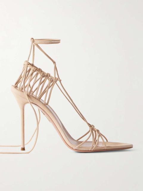 AQUAZZURA + Alex Rivière 105 cutout suede sandals