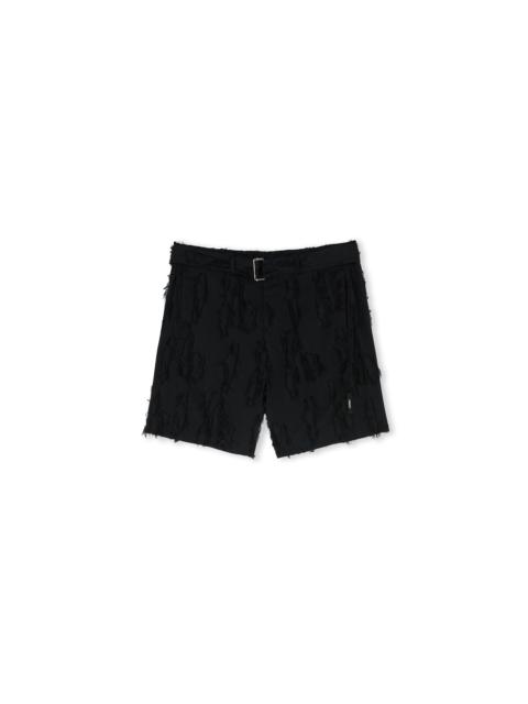 Jacquard fil coupè cotton shorts