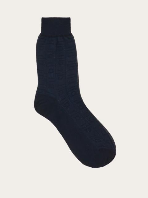 FERRAGAMO Ferragamo Monogram ankle socks
