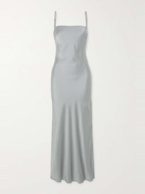 ST. AGNI Stretch silk-blend satin maxi dress