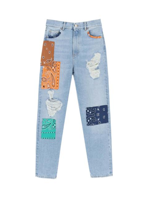 California Patchwork Pants Denim - Multi