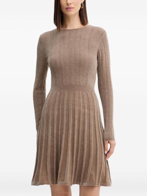 GUESS USA long-sleeved cable-knit mini dress