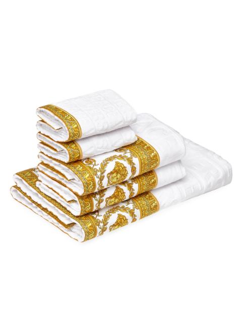 VERSACE Monogram Barocco 5-Piece Towel Set - White