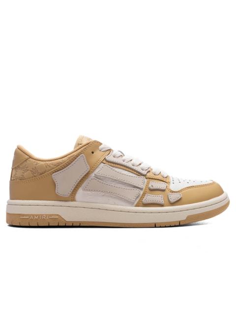 AMIRI Debossed Quad Skel Low Top Sneakers Champagne