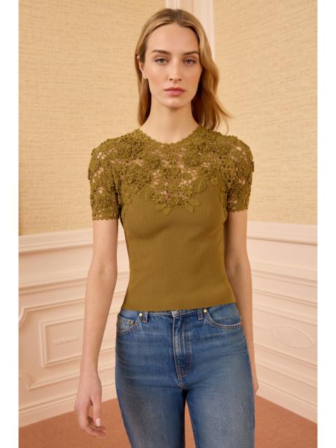 ULLA JOHNSON Clelia SS Crochet Top