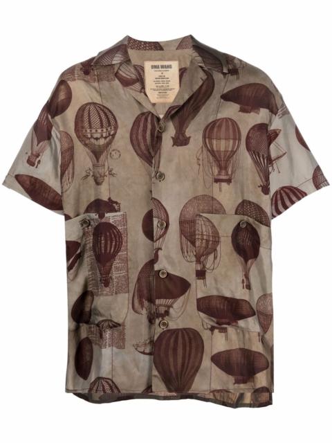 UMA WANG balloon-print shortsleeved shirt