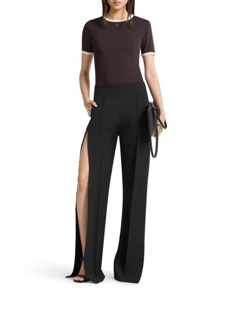 courrèges T-SHIRT WITH CONTRASTING TRIM