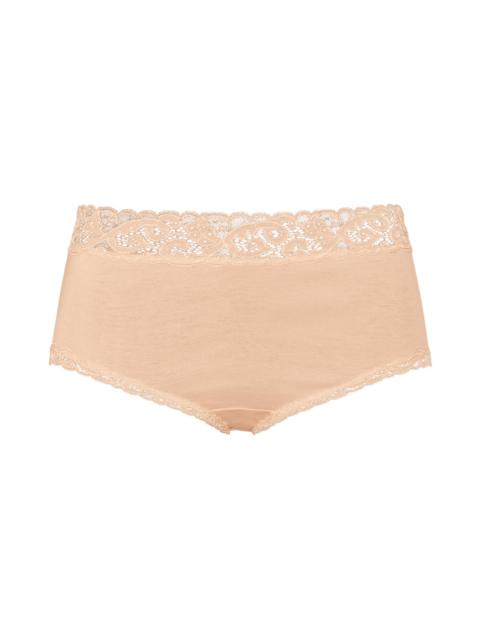 HANRO Moments Lace Trim Cotton Full Brief