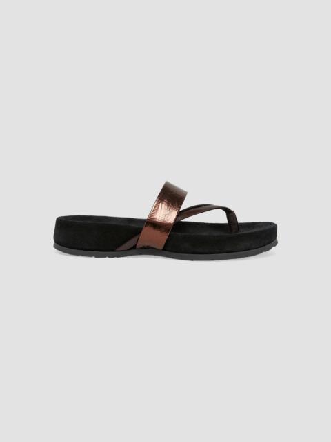 Dries Van Noten Women's Mosaicon Leather Sandals - Mid Brown