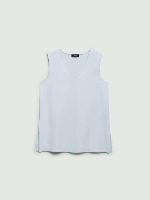 V-Neck Blouse in Admiral Crepe