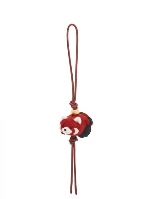 Loewe Red panda charm in felt and calfskin