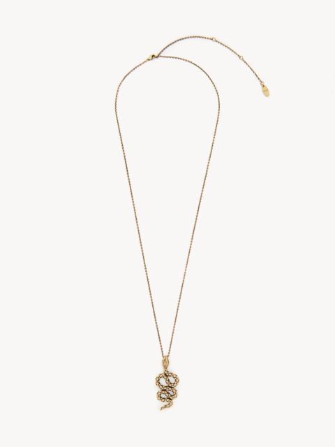 THE CHLOÉ SNAKE PENDANT NECKLACE