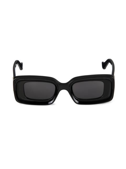 Loewe Men's Anagram 46MM Geometric Sunglasses - Black