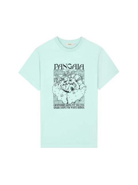PANGAIA Mens White Rhino Hope T-Shirt - Reflect Blue