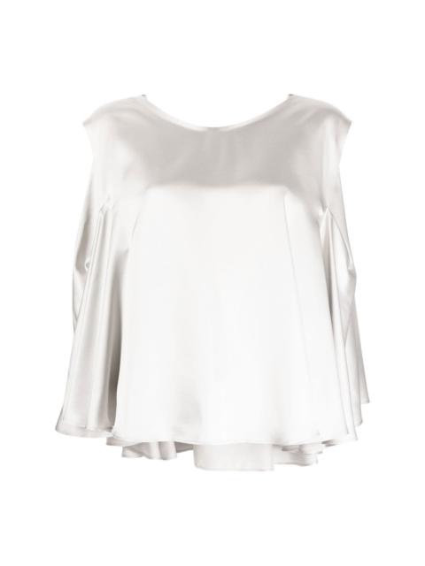 pleat-detail sleeveless top