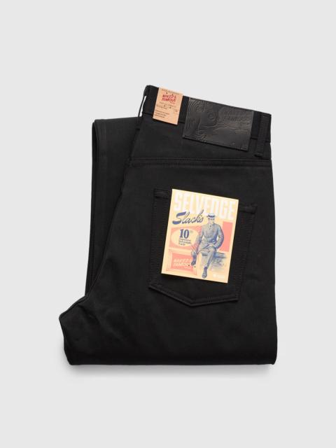 Naked & Famous 10oz Selvedge Slacks Black Twill - Strong Guy Fit