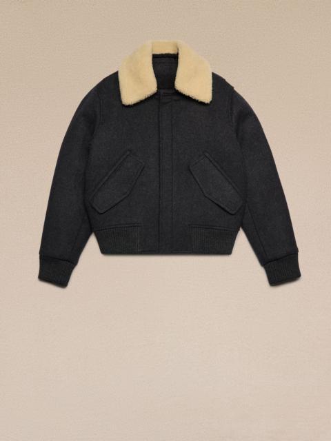 AMI Paris Shearling Collar Jacket