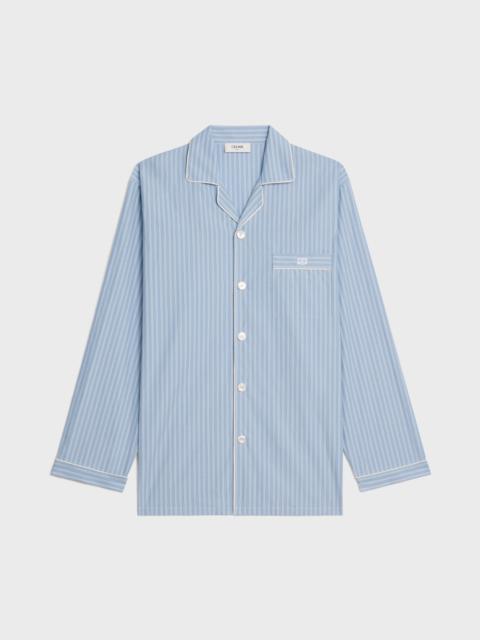 CELINE pajama shirt in striped cotton