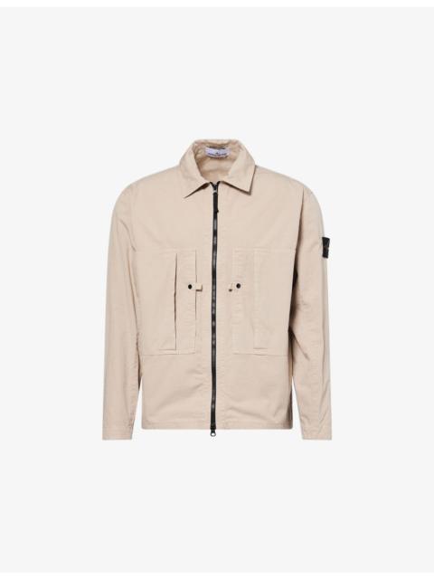 Stone Island Ripstop Zip-Up Cotton Overshirt