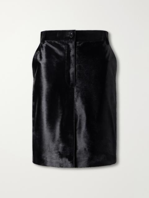 Loulou de Saison Debi Calf Hair Midi Skirt