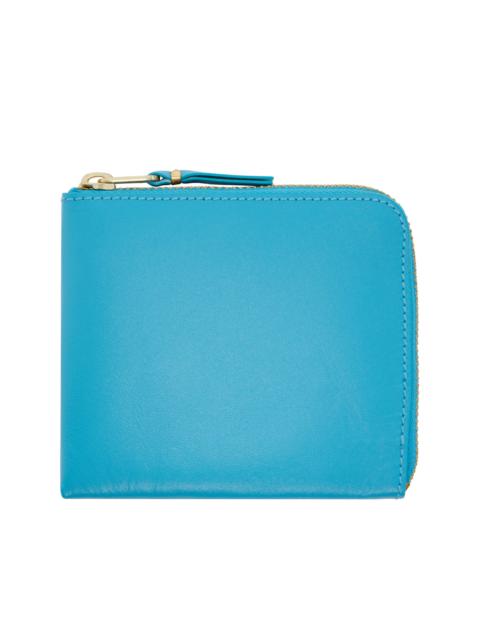 Comme Des Garçons Blue Classic Leather Wallet