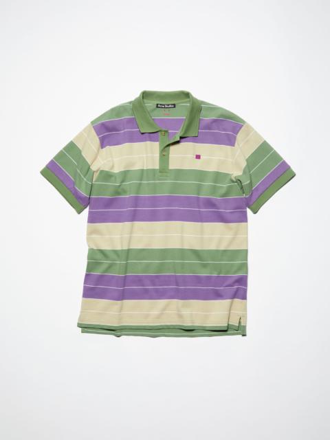 Polo t-shirt - Regular fit - Purple/green