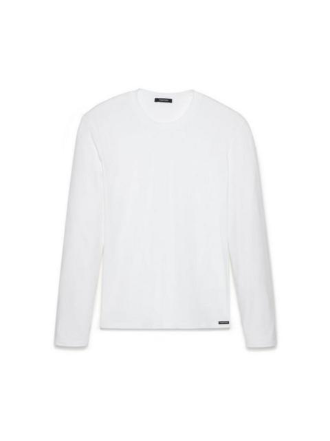 COTTON MODAL LONG SLEEVE CREW NECK T-SHIRT