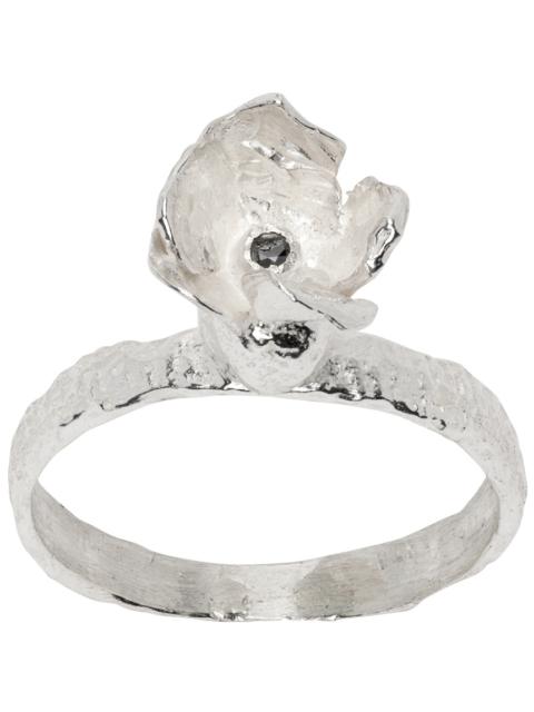 ELHANATI Silver Conie Vallese Edition Jardín Tulip Ring