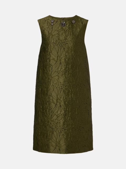 'S Max Mara Embellished floral jacquard minidress