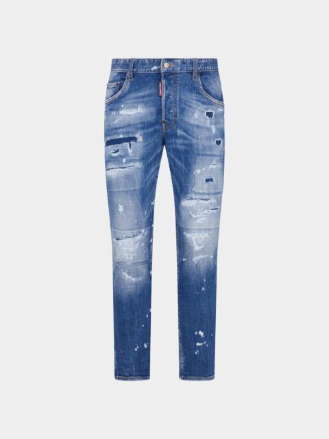 MEDIUM MENDED RIPS WASH SKATER JEANS